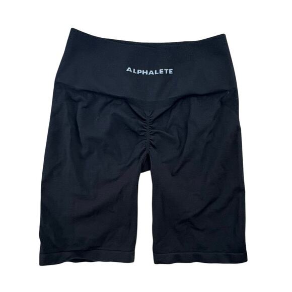 Alphalete Amplify Gravity Black Seamless Biker Shorts Medium - Picture 2 of 4